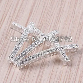 48x 25mm 25pcs/lot silver Plated Crystal Rhinestones Curved Side Ways Cross Connector Charm Beads For Making Bracelet Jewelry
48x 25mm 25pcs/lot silver Plated Crystal Rhinestones Curved Side Ways Cross Connector Charm Beads For Making Bracelet Jewelry