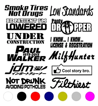 For 1Set 12 JDM STICKER DECAL LOT/PACK TUNER FUNNY BOOST LOW RACING EURO DRIFT TURBO Car Styling
For 1Set 12 JDM STICKER DECAL LOT/PACK TUNER FUNNY BOOST LOW RACING EURO DRIFT TURBO Car Styling
