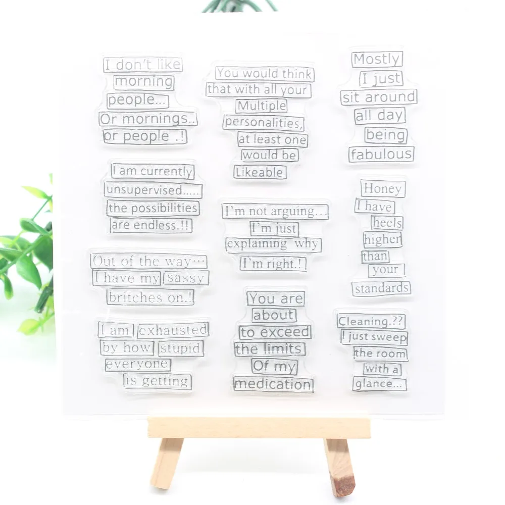 YPP CRAFT Short Sentence Transparent Clear Silicone Stamps for DIY Scrapbooking/Card Making/Kids Fun Decoration Supplies
YPP CRAFT Short Sentence Transparent Clear Silicone Stamps for DIY Scrapbooking/Card Making/Kids Fun Decoration Supplies