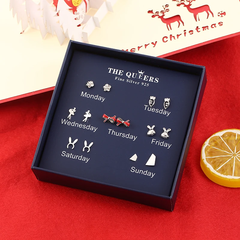 LIDAVI One Week Christmas Style Earrings Set 925 Sterling Silver Stud Earrings For Women Daily Best Xmas Valentine's Day VES6085
LIDAVI One Week Christmas Style Earrings Set 925 Sterling Silver Stud Earrings For Women Daily Best Xmas Valentine's Day VES6085