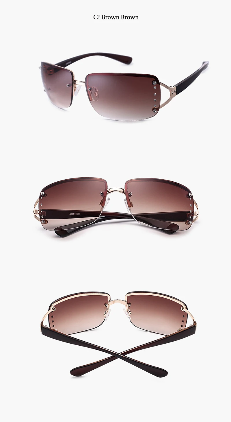 2018 New Rimless Diamond Sunglasses (8)