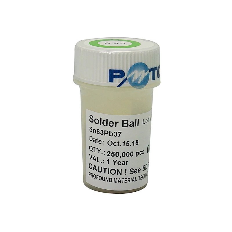 Free shipping! PMTC leaded solder balls 250k 0.45 mm for bga reballing
Free shipping! PMTC leaded solder balls 250k 0.45 mm for bga reballing