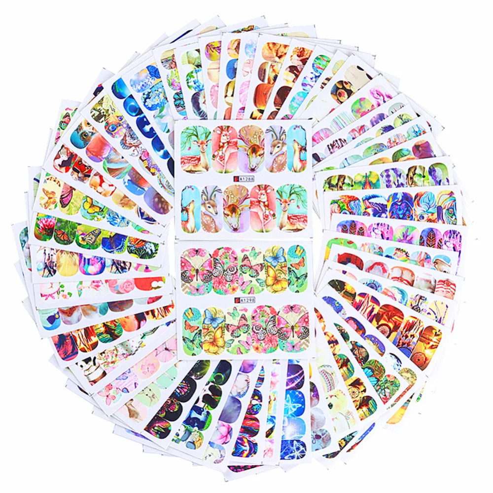 50 Sheets Animal Water Decal Butterfly Cat Dog Dream Catcher Colorful Nail Art Transfer Sticker
50 Sheets Animal Water Decal Butterfly Cat Dog Dream Catcher Colorful Nail Art Transfer Sticker