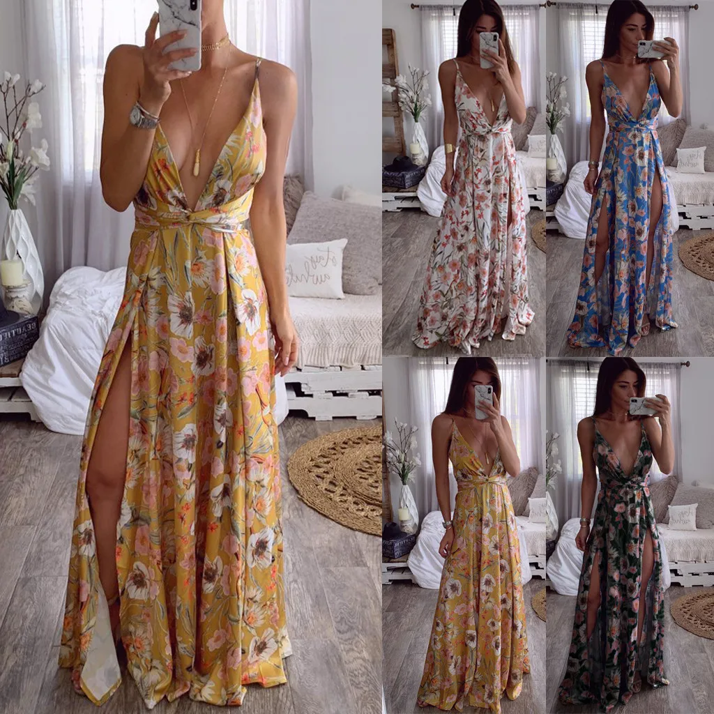 Long Women Summer Bohemian Chiffon Floral Print Beach Dress Sexy V Neck Split Short Sleeve Ruffles Sundress xin1 
Long Women Summer Bohemian Chiffon Floral Print Beach Dress Sexy V Neck Split Short Sleeve Ruffles Sundress xin1