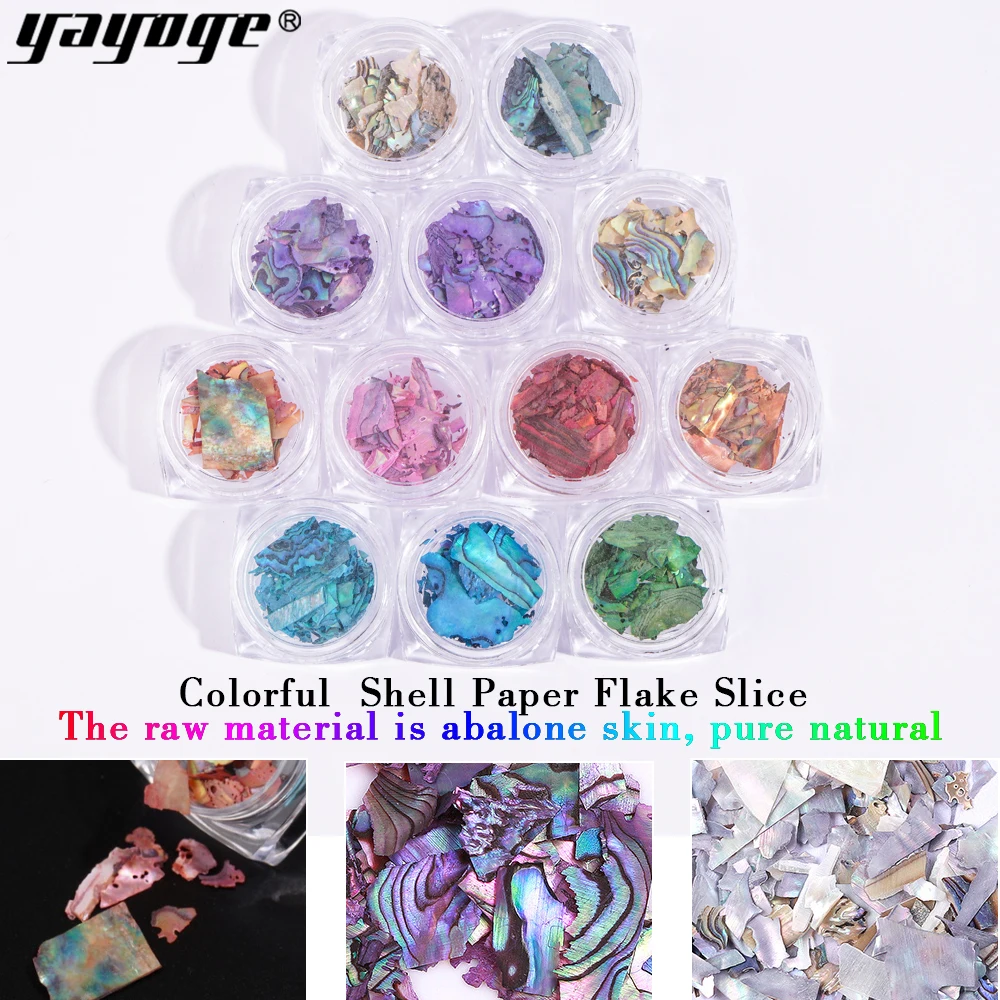 Yayoge 12 Color Nail Art Decoration Irregular Shell Paper Flake Slice Sequins Fragment 12 Box Beautiful Import Abalone Shell
Yayoge 12 Color Nail Art Decoration Irregular Shell Paper Flake Slice Sequins Fragment 12 Box Beautiful Import Abalone Shell