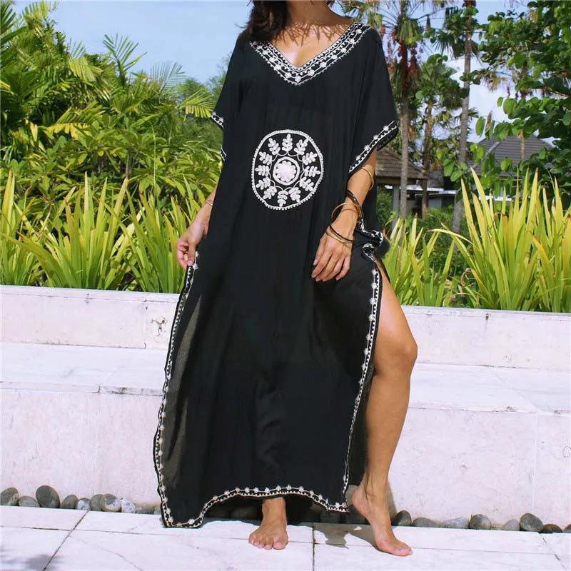 Dress Cotton Saida de Praia Swimsuit Women Bikini cover up Tunics for Beach Pareo Sarong Beachwear
Dress Cotton Saida de Praia Swimsuit Women Bikini cover up Tunics for Beach Pareo Sarong Beachwear