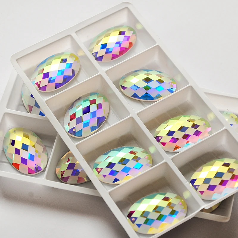 Crystal AB Glass Rhinestones Flat Back Beads Oval Mirror Matte DIY Crafts Arts Sew On Rhinestones For Garmant Dancing Dress
Crystal AB Glass Rhinestones Flat Back Beads Oval Mirror Matte DIY Crafts Arts Sew On Rhinestones For Garmant Dancing Dress