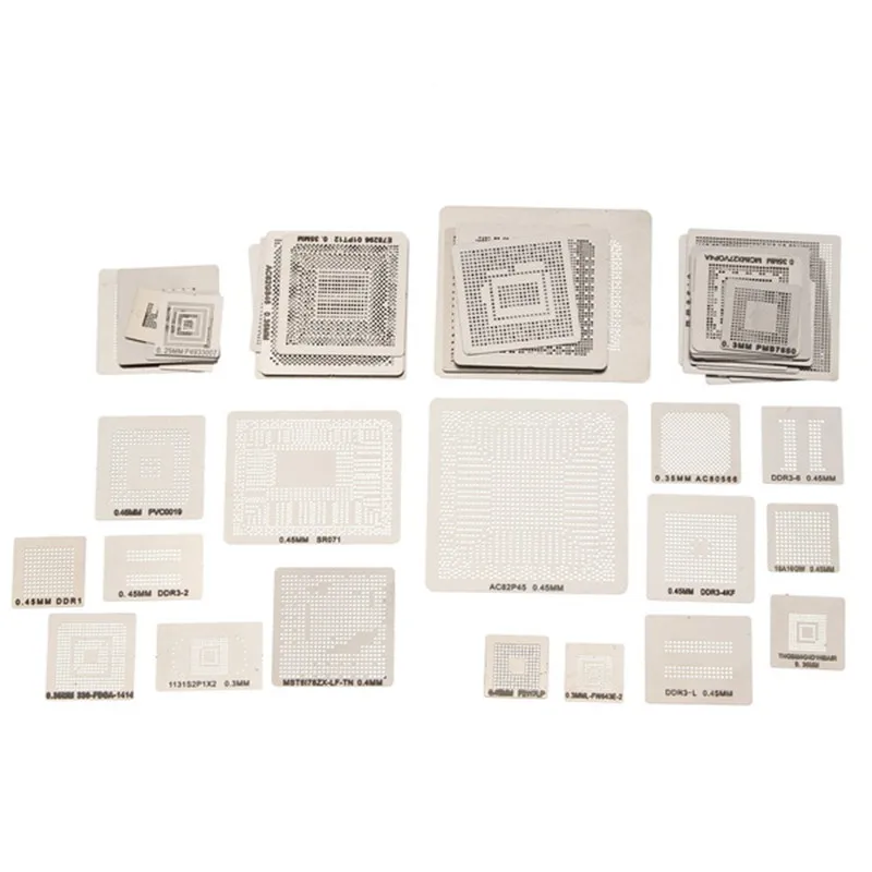 715 Model BGA Stencil Templates Direct Heating Reballing Stencil Kit Reballing Jig For Chip Rework Repair Soldering Tools
715 Model BGA Stencil Templates Direct Heating Reballing Stencil Kit Reballing Jig For Chip Rework Repair Soldering Tools
