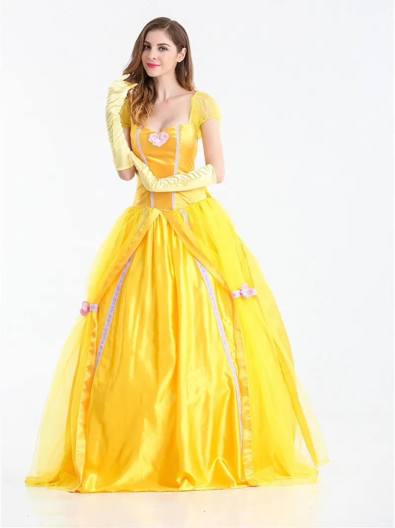High Quality 2019 Fantasia Women Halloween Cosplay Southern Beauty And The Beast Adult Princess Belle Costume Yellow Long Dress
High Quality 2019 Fantasia Women Halloween Cosplay Southern Beauty And The Beast Adult Princess Belle Costume Yellow Long Dress
