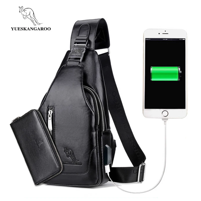 Men's Chest Bag USB Charging Shoulder Bags Leather Male Travel Crossbody Bags Vintage Chest Pack Business Messenger Bag HA014
Men's Chest Bag USB Charging Shoulder Bags Leather Male Travel Crossbody Bags Vintage Chest Pack Business Messenger Bag HA014