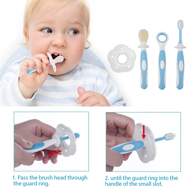 Baby Toothbrush Baby Training Brush Child Silicone Teether Blue/Pink 3in1 Eating Habit
Baby Toothbrush Baby Training Brush Child Silicone Teether Blue/Pink 3in1 Eating Habit