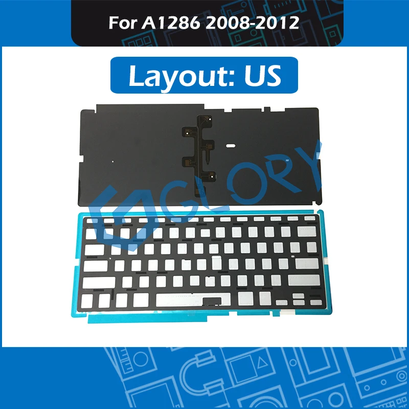 Подсветка клавиатуры для Macbook Pro 15 4 дюйма замена с подсветкой макет США A1286 2008 - 2012 |