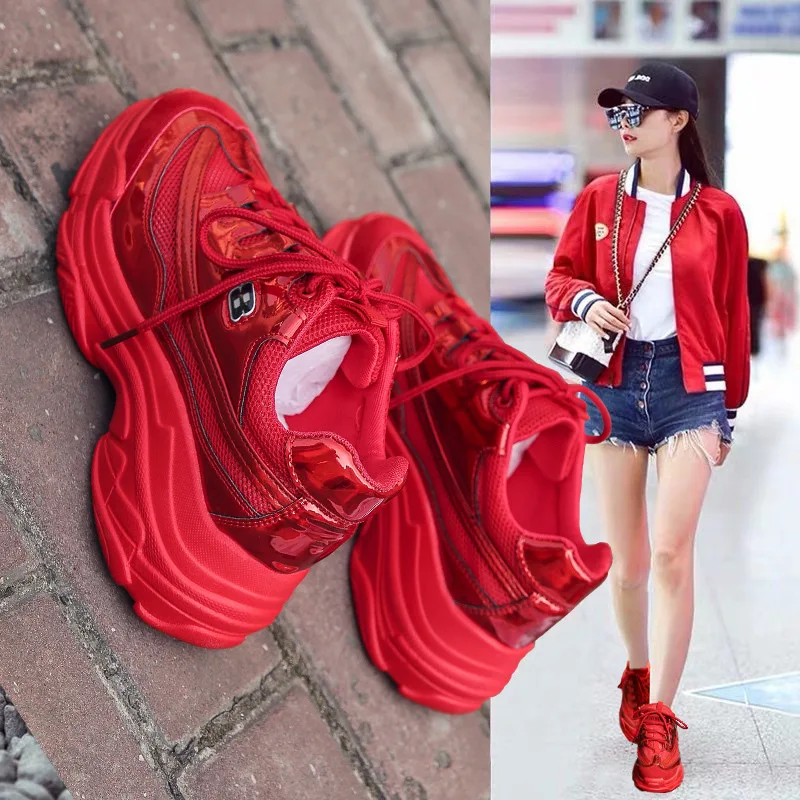 2019 Summer New Korean Student Shoes Women's Shoes Casual Mesh Breathable Sneakers Super Fire Fashion Shoes Round Heel Pumps
2019 Summer New Korean Student Shoes Women's Shoes Casual Mesh Breathable Sneakers Super Fire Fashion Shoes Round Heel Pumps