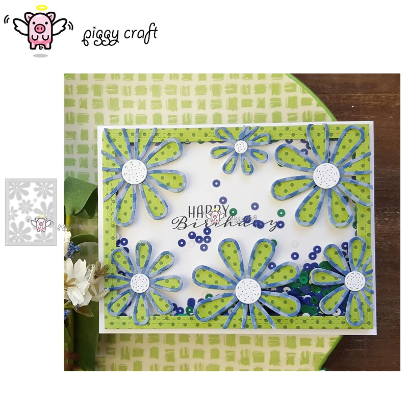 Piggy Craft metal cutting dies cut die mold Flower frame background Scrapbook paper craft knife mould blade punch stencils dies
Piggy Craft metal cutting dies cut die mold Flower frame background Scrapbook paper craft knife mould blade punch stencils dies