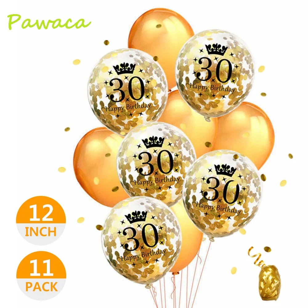 11pcs/set Birthday 30 40 50 Years Party Pink Gold Metall Latex Balloons Baby 12inch Transparent Latex+Gold Confetti+Ribbon Decor
11pcs/set Birthday 30 40 50 Years Party Pink Gold Metall Latex Balloons Baby 12inch Transparent Latex+Gold Confetti+Ribbon Decor