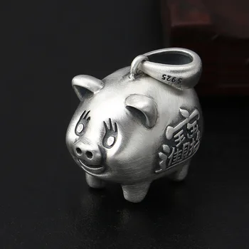 Wholesale S925 Sterling Silver Jewelry Fashion Vintage Scrubs Lucky Into Baofu Pig Men And Women Pendant Sweater Chain Pendant
Wholesale S925 Sterling Silver Jewelry Fashion Vintage Scrubs Lucky Into Baofu Pig Men And Women Pendant Sweater Chain Pendant