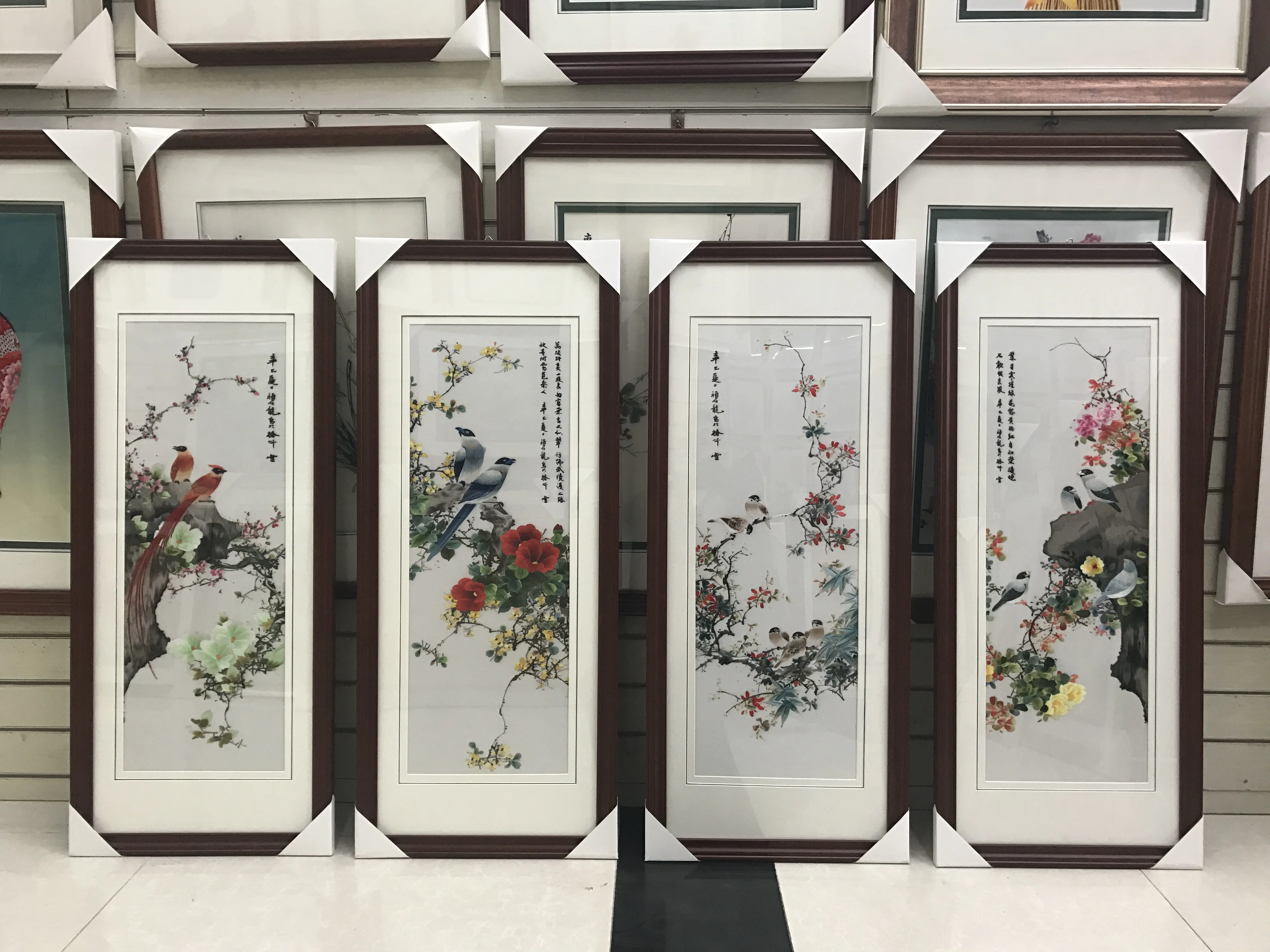 High Quality Gifts Handmade 100% Mulberry Silk Thread Finished Suzhou Embroidery not include frame birds 30*80cm*4pcs
High Quality Gifts Handmade 100% Mulberry Silk Thread Finished Suzhou Embroidery not include frame birds 30*80cm*4pcs