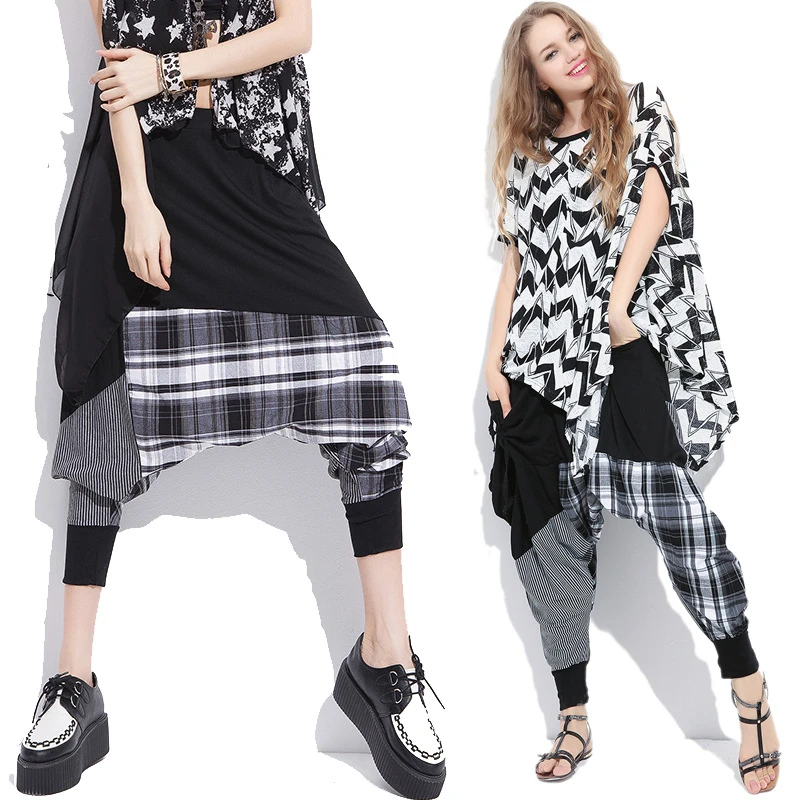 9801 # Korean version of spring and summer women's fashion high quality stitching ladies casual harem pants female
9801 # Korean version of spring and summer women's fashion high quality stitching ladies casual harem pants female