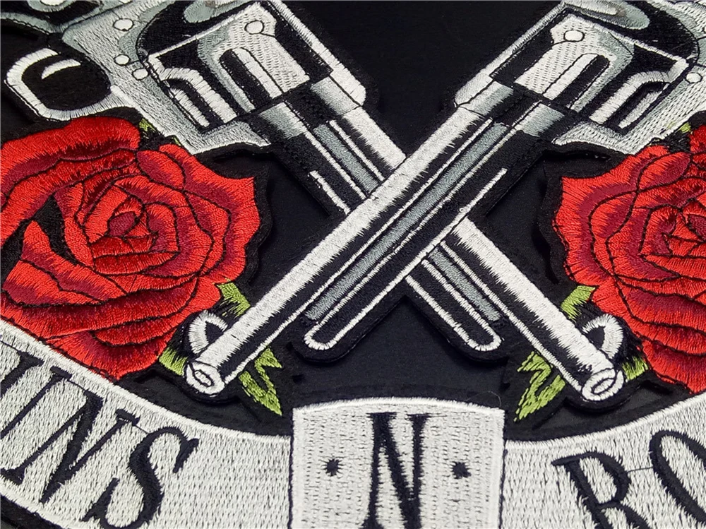 New-Guns-N-Roses-patches-21X36cm-Iron-on-Patch-Embroidered-Patch-This-Appliques-Are-Great-for