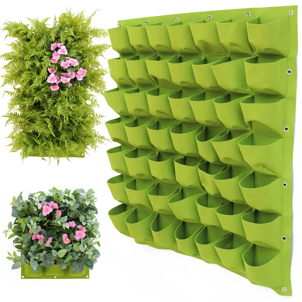 Подвесные мешки для посадки на стену карманы зеленая сумка выращивания растений