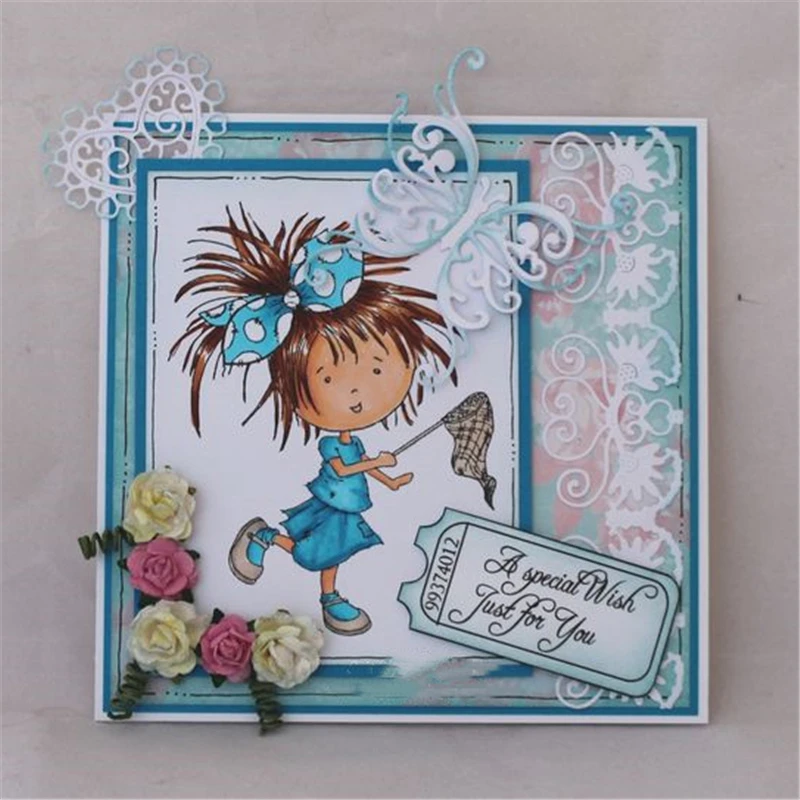 DiyArts Girls clear stamps and Dies Metal Cutting Butterfly Craft Frame Die Cut Decor New 2019 Scrapbooking Card Making Stencil
DiyArts Girls clear stamps and Dies Metal Cutting Butterfly Craft Frame Die Cut Decor New 2019 Scrapbooking Card Making Stencil