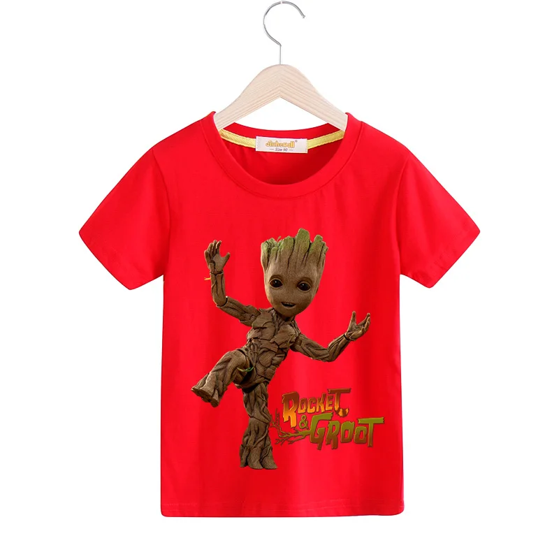 Boys Girls T Shirt Children T-shirts Kids Summer Short Sleeve Tees Top Clothing Baby I'm Groot Print Tshirts Costume 2019 TX147 (3)