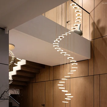 Chandelier Modern minimalist duplex floor hall fashion atmosphere Nordic living room lamp villa spiral staircase long hanging
Chandelier Modern minimalist duplex floor hall fashion atmosphere Nordic living room lamp villa spiral staircase long hanging