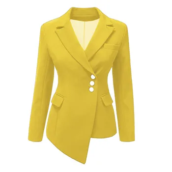 Women's jacket women's fashion casual jacket women's solid color asymmetric single-breasted jacket women's business dress
Women's jacket women's fashion casual jacket women's solid color asymmetric single-breasted jacket women's business dress