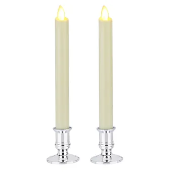 Ksperway Set of 2 Flameless Moving Wick LED Taper Candles Real Wax Surface with Timer and Remote
Ksperway Set of 2 Flameless Moving Wick LED Taper Candles Real Wax Surface with Timer and Remote