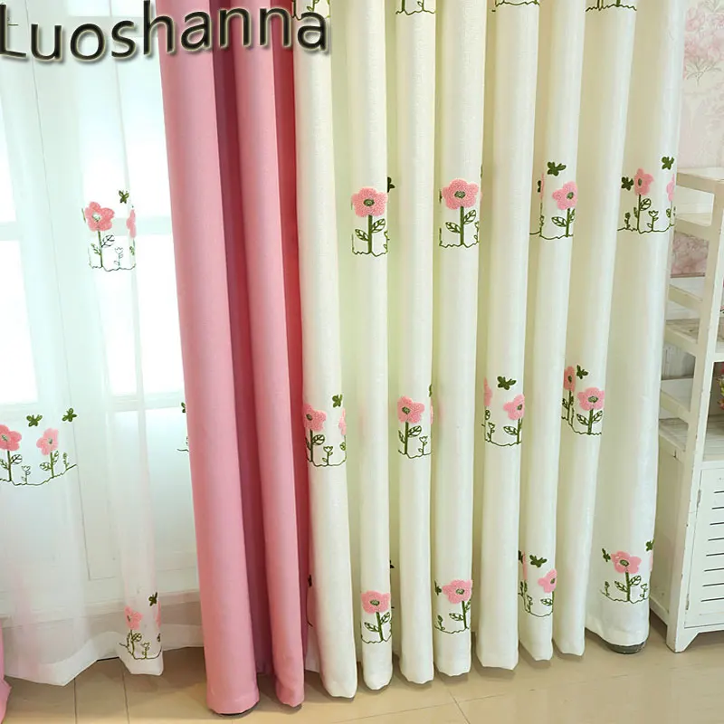 Luoshanna Pastoral Window Curtains For Princess Girls Embroidered Pink Floral Curtain Blackout Tulle Living Room Bedroom Window
Luoshanna Pastoral Window Curtains For Princess Girls Embroidered Pink Floral Curtain Blackout Tulle Living Room Bedroom Window