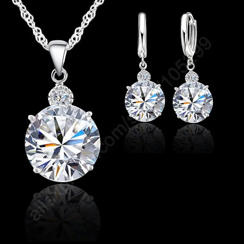 Super Shiny 12mm Big CZ Crystal 925 Sterling Silver White Gold color Wedding Engagement Lady Fine Necklace Earring Jewelry Set
Super Shiny 12mm Big CZ Crystal 925 Sterling Silver White Gold color Wedding Engagement Lady Fine Necklace Earring Jewelry Set