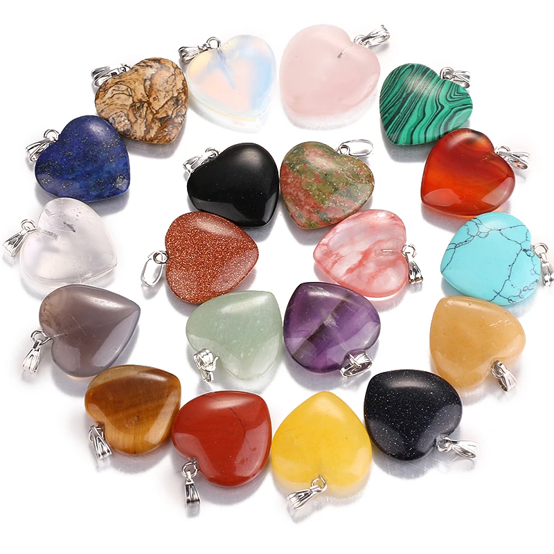 Wholesale 2017 PCS/lot of all kinds of natural stone heart charm pendant jewelry making high-quality 20 mm, dz136 the goods free
Wholesale 2017 PCS/lot of all kinds of natural stone heart charm pendant jewelry making high-quality 20 mm, dz136 the goods free