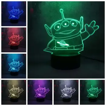 Gleeooy Movie Toy Story Alien Action Figure Multi-color shine Lighting lamp Small cute 3D LED night light USB Mood Lampara lamps
Gleeooy Movie Toy Story Alien Action Figure Multi-color shine Lighting lamp Small cute 3D LED night light USB Mood Lampara lamps