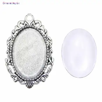 GraceAngie Fit 30*20mm Glass Antiqued Silver Brooch Base+Glass Oval Cabochon Vintage Brooch Pin Accessory DIY Jewelry Findings
GraceAngie Fit 30*20mm Glass Antiqued Silver Brooch Base+Glass Oval Cabochon Vintage Brooch Pin Accessory DIY Jewelry Findings