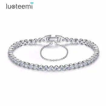 LUOTEEMI Wholesale Women Girls Top Fashion Noble Shining Cubic Zirconia Classic 925 Sterling Silver Tennis Bracelet Bangles 
LUOTEEMI Wholesale Women Girls Top Fashion Noble Shining Cubic Zirconia Classic 925 Sterling Silver Tennis Bracelet Bangles