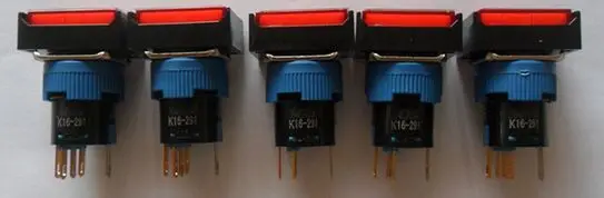 16MM Switch Automatic Reset Rectangle indicator 5A 220VAC SPDT (1a+1b With LED ) K16-291 DIP5 red colour new and original
16MM Switch Automatic Reset Rectangle indicator 5A 220VAC SPDT (1a+1b With LED ) K16-291 DIP5 red colour new and original