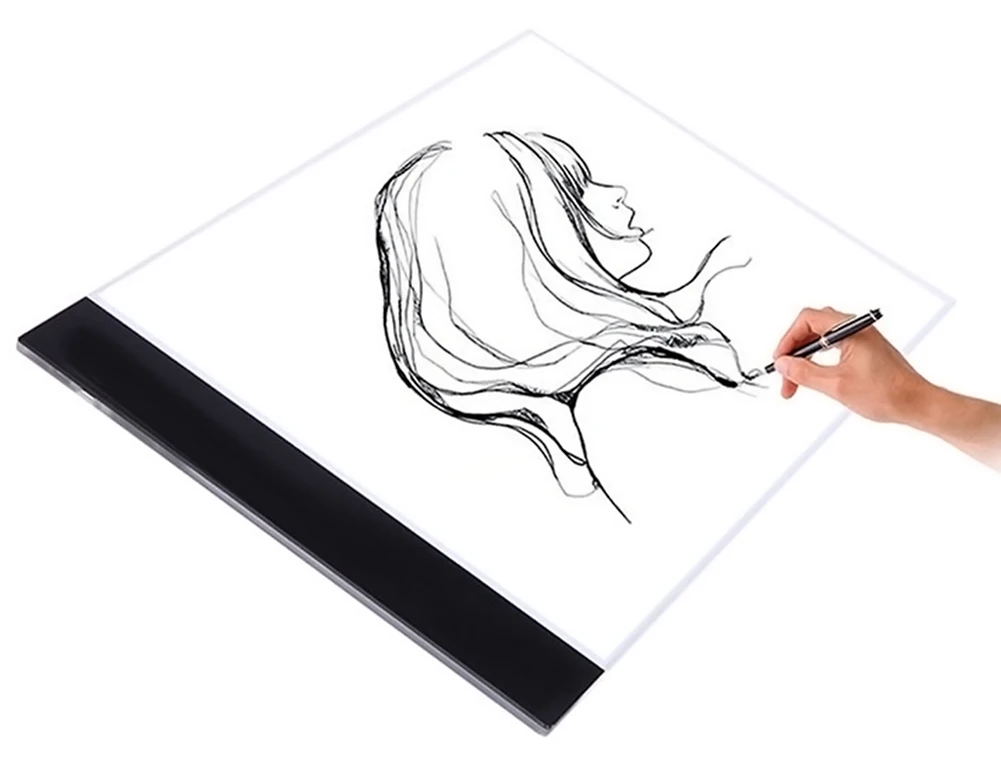 Image A4 Ultra Thin PortableCopy Table LED Light  Writing Platform Transparent Cartoon Animation Tracing Drawing Board Light Box
