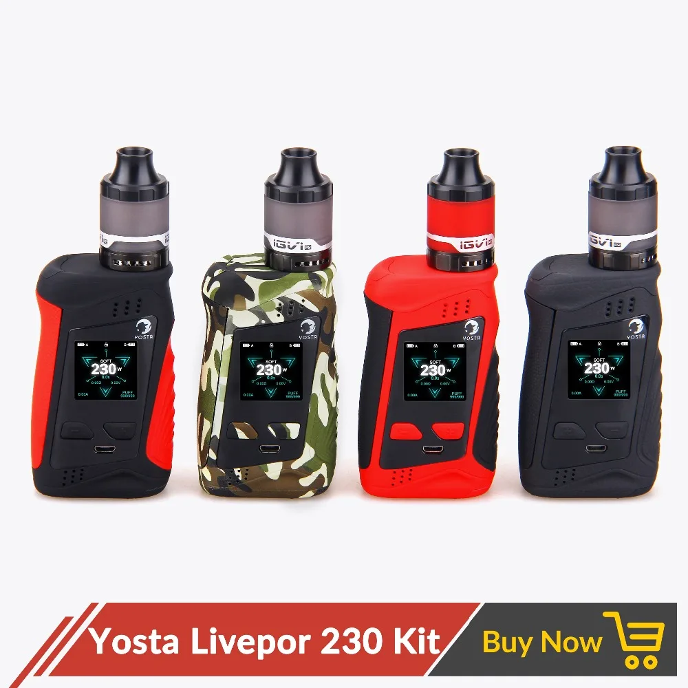 Yosta Livepor 230 Kit 230W TC Box Mod with iGVi P2 Tank Atomizer 4ml Powered by dual 18650 Battery for Vape E Cig Yosta 230
Yosta Livepor 230 Kit 230W TC Box Mod with iGVi P2 Tank Atomizer 4ml Powered by dual 18650 Battery for Vape E Cig Yosta 230