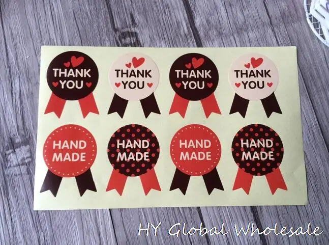 80pcs/lot Medal THANK YOU HAND MADE Red Black And Yellow Three-color Sealing Stickers DIY Gifts
80pcs/lot Medal THANK YOU HAND MADE Red Black And Yellow Three-color Sealing Stickers DIY Gifts