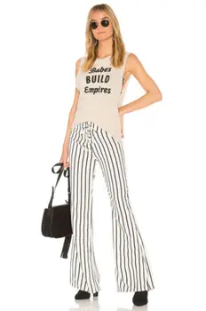 Women Stripe High Waist Long Pant Casual Wear Wide Leg Loose Trouser Fashion Summer Stripe Flare Pants Trousers Women Clothing
Women Stripe High Waist Long Pant Casual Wear Wide Leg Loose Trouser Fashion Summer Stripe Flare Pants Trousers Women Clothing