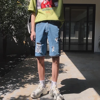 Summer New Denim Shorts Men Fashion Straight Torn Hole Denim Shorts Man Streetwear Trend Wild Hip Hop Loose Denim Fifth Pants
Summer New Denim Shorts Men Fashion Straight Torn Hole Denim Shorts Man Streetwear Trend Wild Hip Hop Loose Denim Fifth Pants