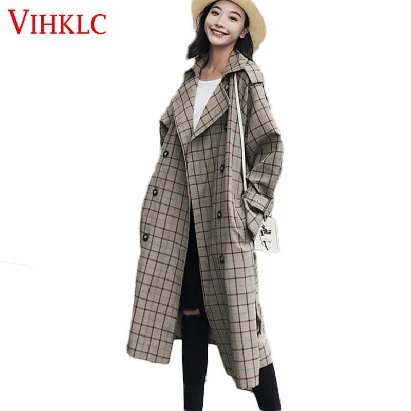 British Plaid Trench Coat Women Long Section Korean Version Spring Autumn 2018 New Students Loose Self-Cultivation Waist X245
British Plaid Trench Coat Women Long Section Korean Version Spring Autumn 2018 New Students Loose Self-Cultivation Waist X245