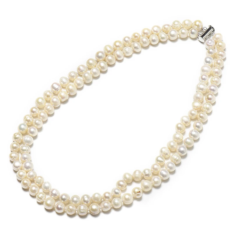 Having a Light yellow luster 8-9 mm and 7-8 mm Fashion and chic design 2 rows Freshwater Natural pearl Necklace
Having a Light yellow luster 8-9 mm and 7-8 mm Fashion and chic design 2 rows Freshwater Natural pearl Necklace