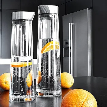 Cold Water bottle Glass cup with stainless steel lid Juice glass Milk bottle High temperature resistant water jug for home decor
Cold Water bottle Glass cup with stainless steel lid Juice glass Milk bottle High temperature resistant water jug for home decor