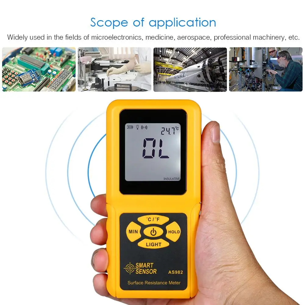 LCD Backlight Data Holding Temperature Measurement Surface Resistance Meter Useful
LCD Backlight Data Holding Temperature Measurement Surface Resistance Meter Useful