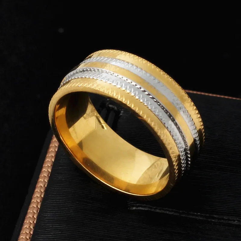 Punk Rock Style Gold silver Ring Mens Fashion Chunky Finger Bling Hip Hop Ring Size 7/8/9/10/11/12 Retro Titanium Steel Rings
Punk Rock Style Gold silver Ring Mens Fashion Chunky Finger Bling Hip Hop Ring Size 7/8/9/10/11/12 Retro Titanium Steel Rings