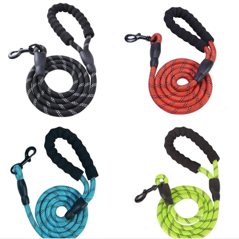 Pet dog leash reflective multicolor nylon rope comfort thickening handle heavy duty training durable
Pet dog leash reflective multicolor nylon rope comfort thickening handle heavy duty training durable