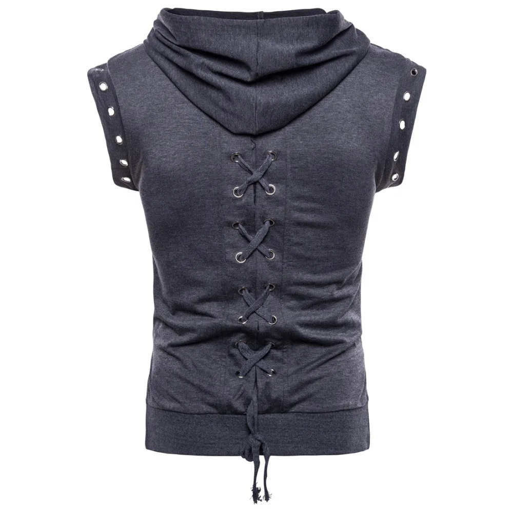 Men back lacing hip hop punk rock hooded t shirt sleeveless hoodie men nightclub DJ stage costume harajuku casual tees tops
Men back lacing hip hop punk rock hooded t shirt sleeveless hoodie men nightclub DJ stage costume harajuku casual tees tops