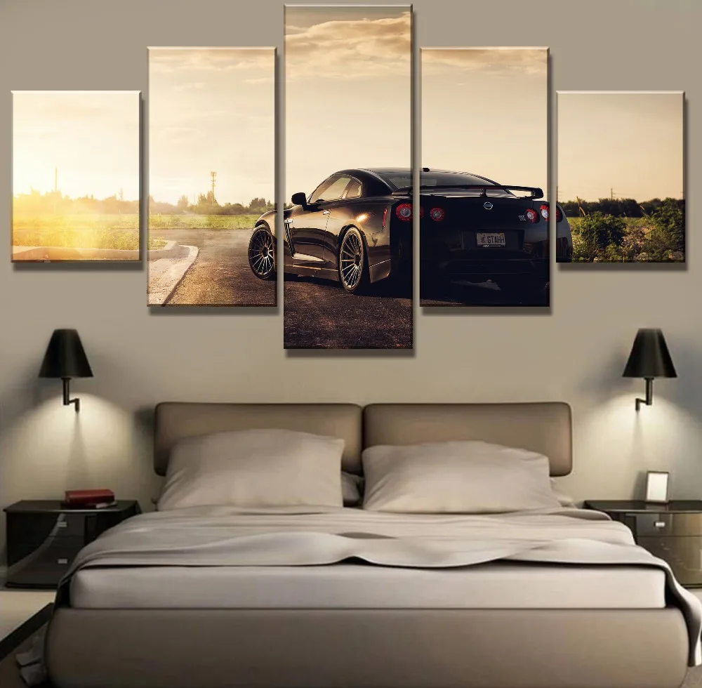 Framed 5 Piece Canvas Painting Nissan Gtr Car Sunset Cuadros Landscape Canvas Wall Art Home Decor For Living Room Wall Picture
Framed 5 Piece Canvas Painting Nissan Gtr Car Sunset Cuadros Landscape Canvas Wall Art Home Decor For Living Room Wall Picture