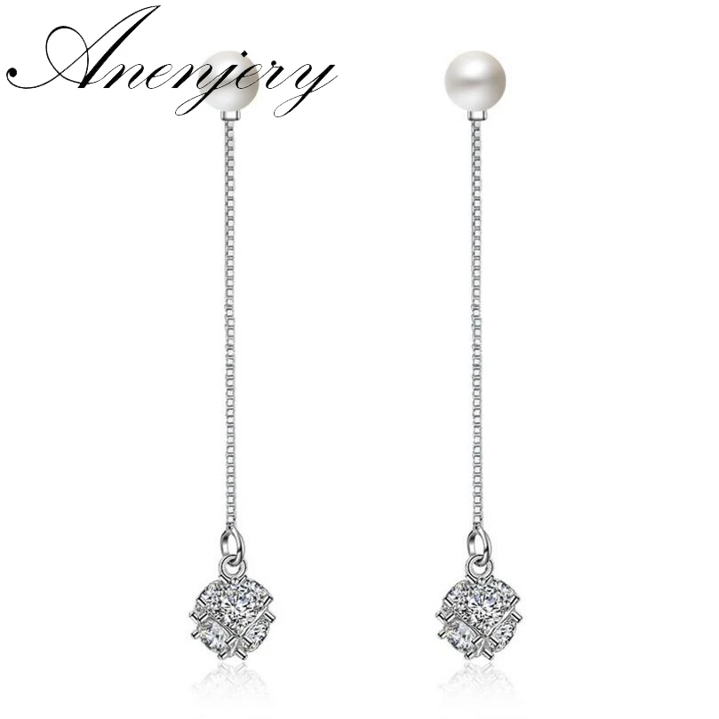 Elegant Fashion 925 Sterling Silver Earrings Imitation Pearl Candy Zircon Cube Tassel Long Earrings Ear Line S-E181
Elegant Fashion 925 Sterling Silver Earrings Imitation Pearl Candy Zircon Cube Tassel Long Earrings Ear Line S-E181